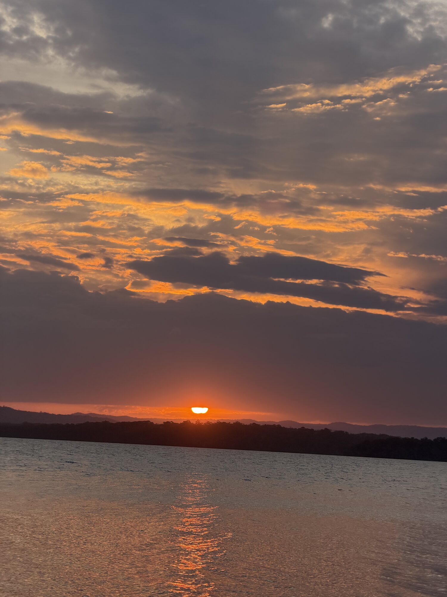 Sunset over the water on the Central Coast, NSW